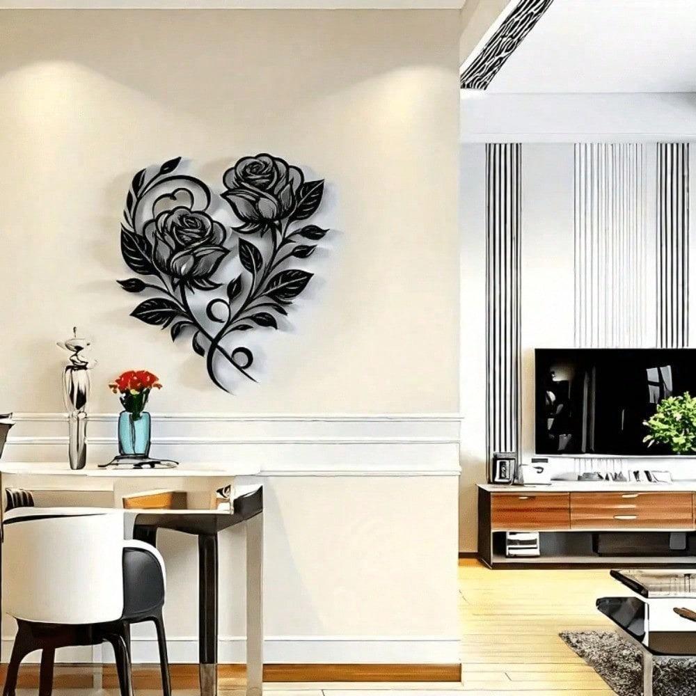 Arte da Parete in Metallo Decorazione Interna Soggiorno Scultura Moderna per la Casa