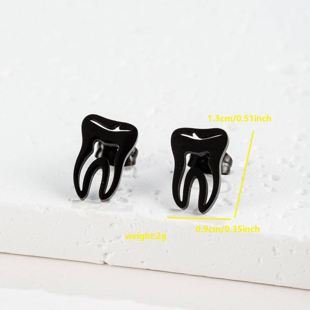 Women's Stainless Steel Infinity Rectangle Stud Earrings