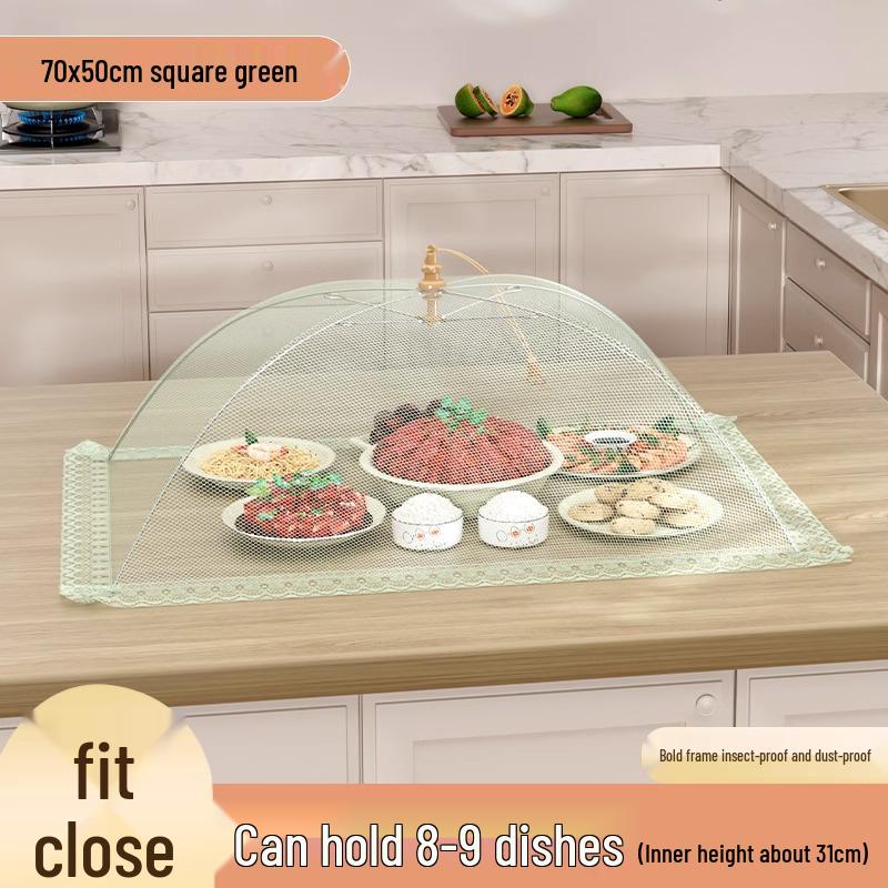 Shuwan Foldable Insect-Resistant Food Cover - Breathable, Dustproof, and Flyproof Umbrella for Household Dishes