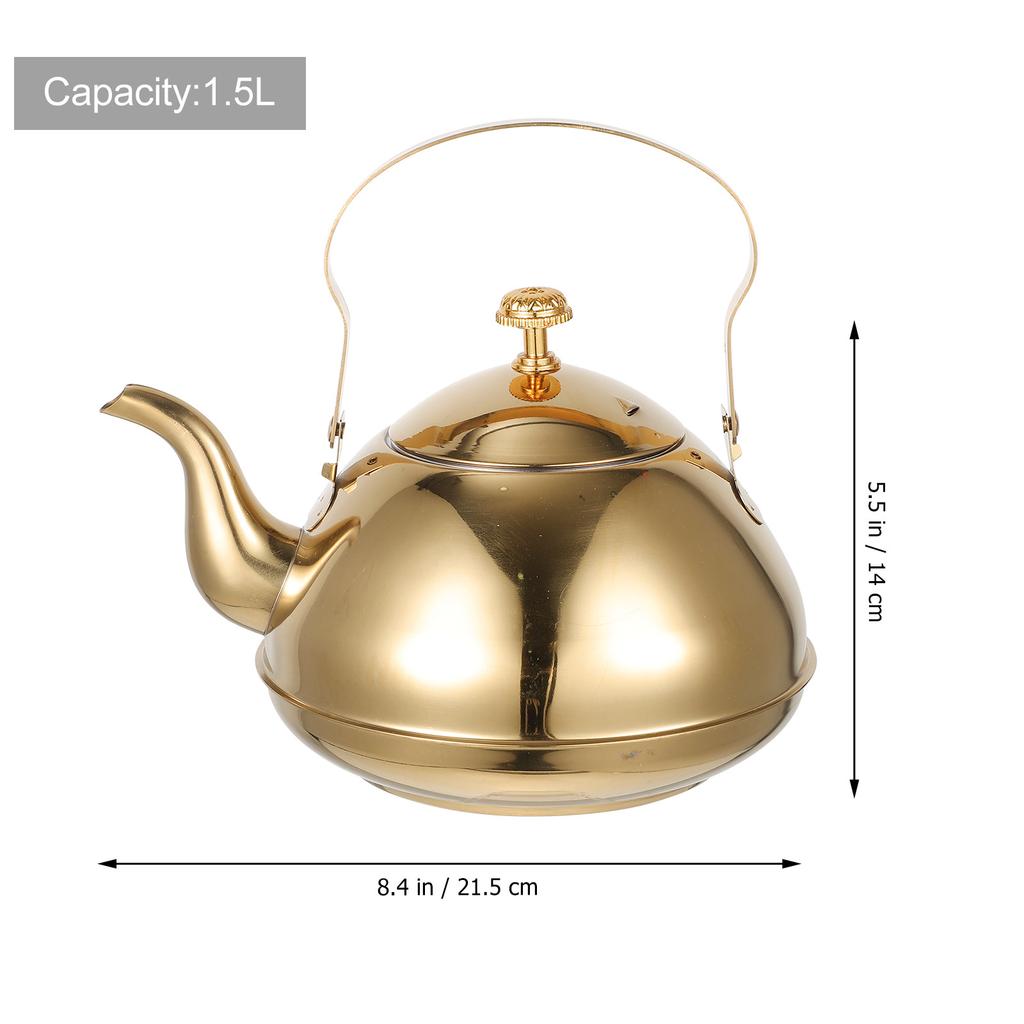 Stainless Steel Household Teapot with Built-in Strainer Ergonomic Handle for Easy Pouring Ideal for Family Gathering Afternoon