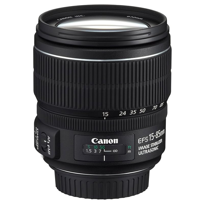 

Canon wide angle zoom lens EF-S15-85mm F3.5-5.6 IS USM APS-C compatible