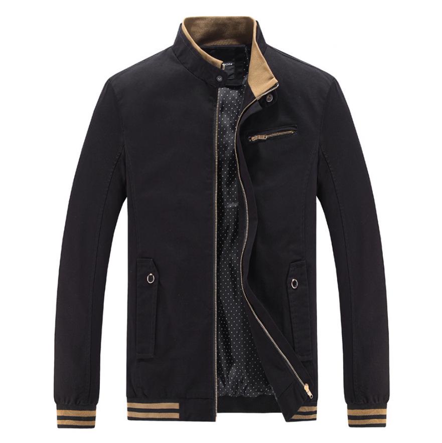 2026 New Spring/Autumn Men's Slim Fit Casual Jacket with Stand Collar