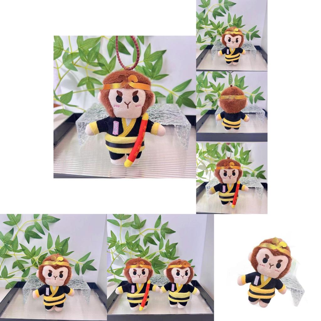 Adorable Plush Sun Wukong Keychain Cute Monkey Character Pendant 16cm Super Soft Design