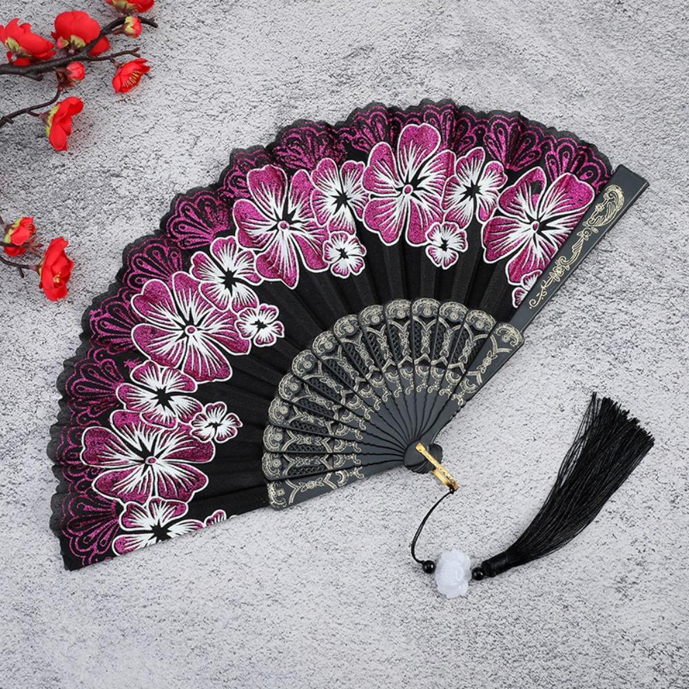 Bamboo Hand Held Fan Chinese Style Dance Fan Gifts Antique Folding Fan