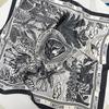 Print 70cm Silk Satin Headkerchief Women Luxury Design Neck Tie Scarf Female Hair Hand Wrist Foulard Shawl Hijab Bandana