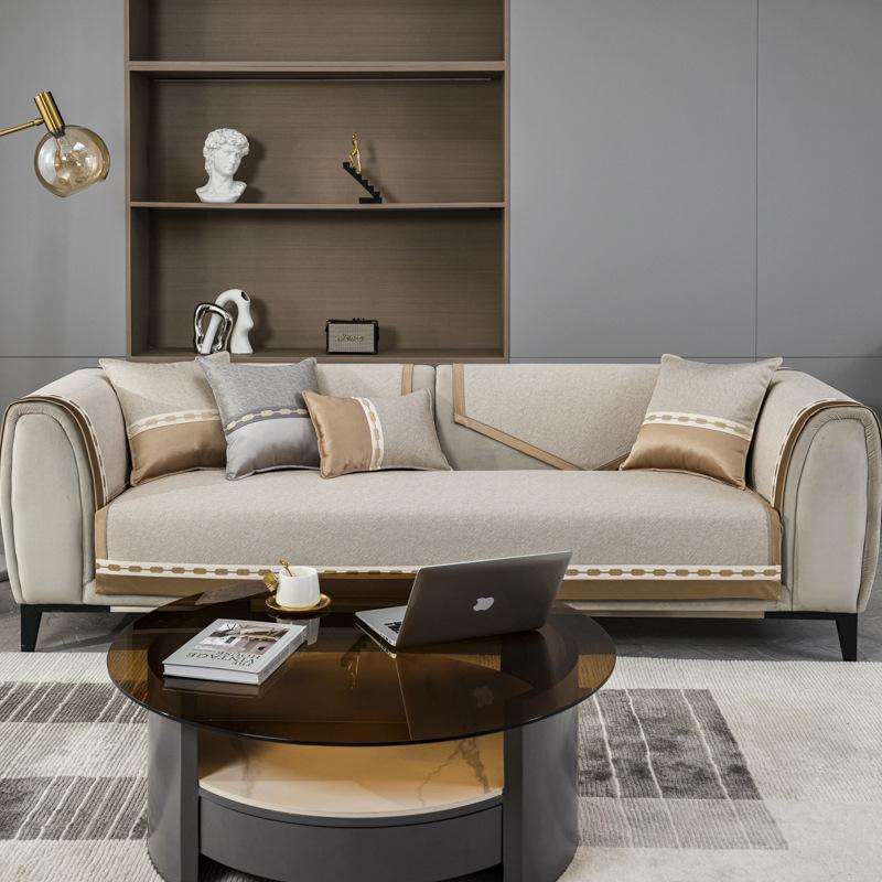 

New Light Luxury Sofa Cushion Universal Non-slip High-end Nordic Fabric Cover for All Seasons 110*240cm