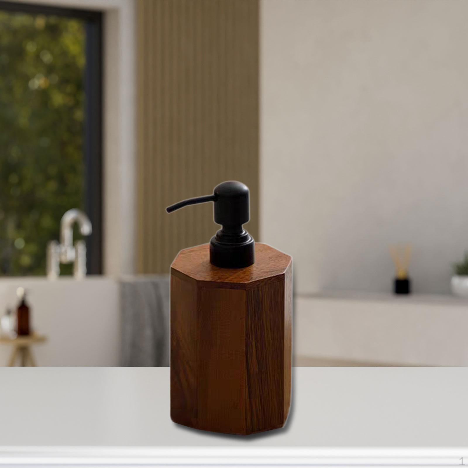 

Дозатор для мыла, пустая деревянная бутылка, практичная, простой стиль, дозатор для лосьона Large