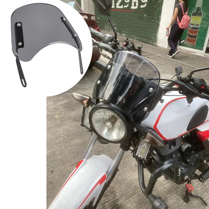 Universal 6.5-9.45 Inch Adjustable Motorcycle Headlight Windscreen Wind Deflector For Harley Honda Yamaha Accessories