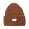 1Pc Unisex Winter Warm Beanie with Heart Embroidery,Outdoor Sports Ski Casual Acrylic Knit Skull Cap,Suitable for Holiday,tralve