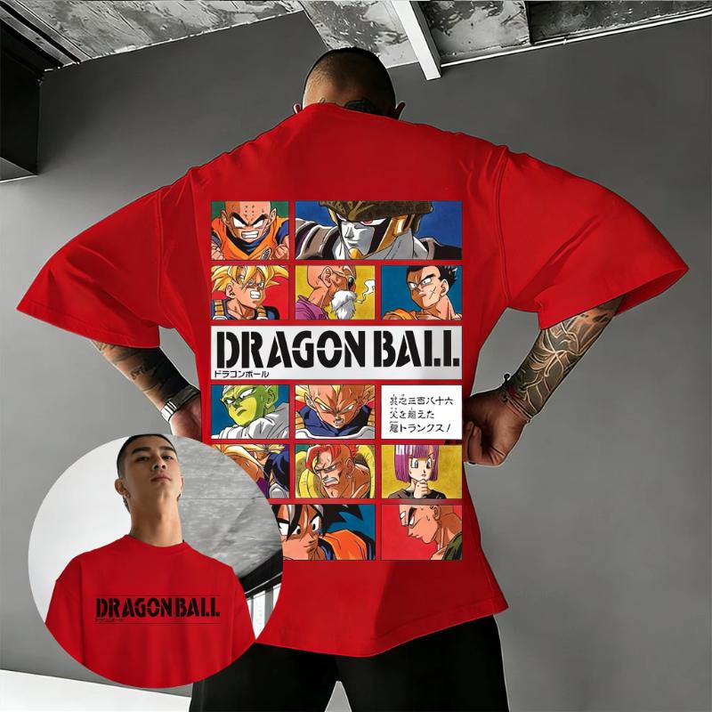 

Dragon Ball Anime Graphic Tee Oversized Tshirt Men Women Cotton Vintage Goku Vegeta Print Summer 2026 Streetwear Casual Tops Y2k S