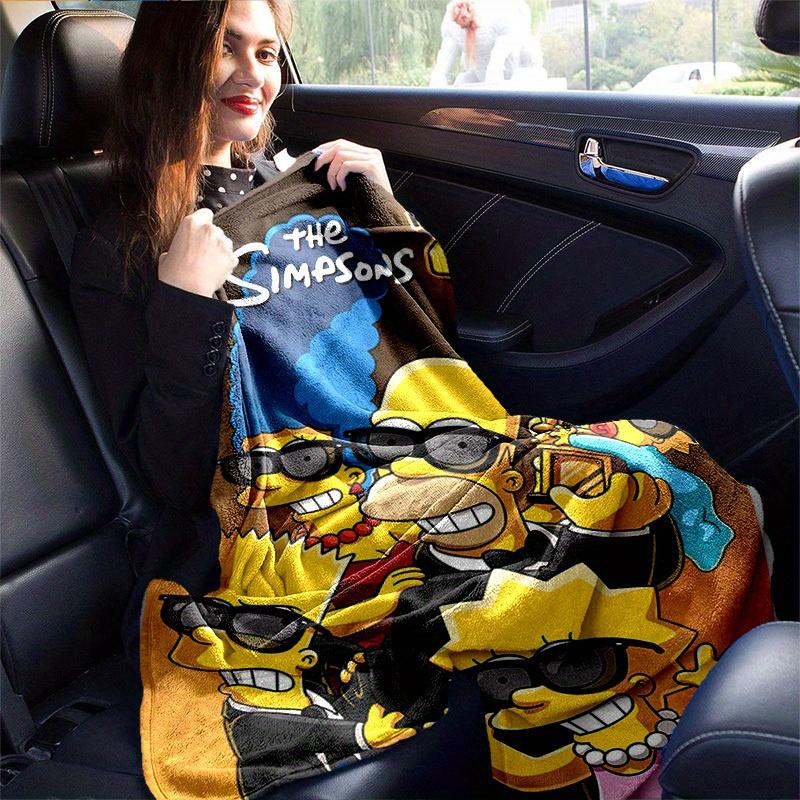 The Simpsons Cartoon Blanket, Short Plush Cute Warm Blanket, Living Room Home Decoration Sofa Four Seasons Travel