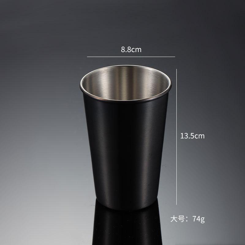 304 Stainless Steel Pint Cup Cold Drink Cup Titanium-plated Gold PVD Beer Mug Ins Industrial Wind Lid