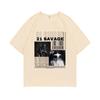 Rapper 21 Savage I Am I Was Music Album Graphic T-shirt Men Hip Hop T Shirts Male Vintage Casual Tshirt Men Fashion Streetwear
