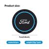 For Ford 2Pcs Car Logo Silicone Coaster Anti-Slip Water Cup Drink Mats Auto Accessories Escort KA Flex Everest KA Expedition