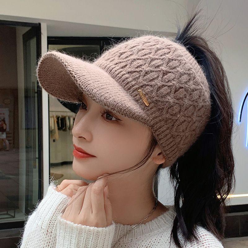 Fleece Thickened Empty Top Wool Cap Topless Cap Women's Autumn and Winter Warm Leisure Sports Hat