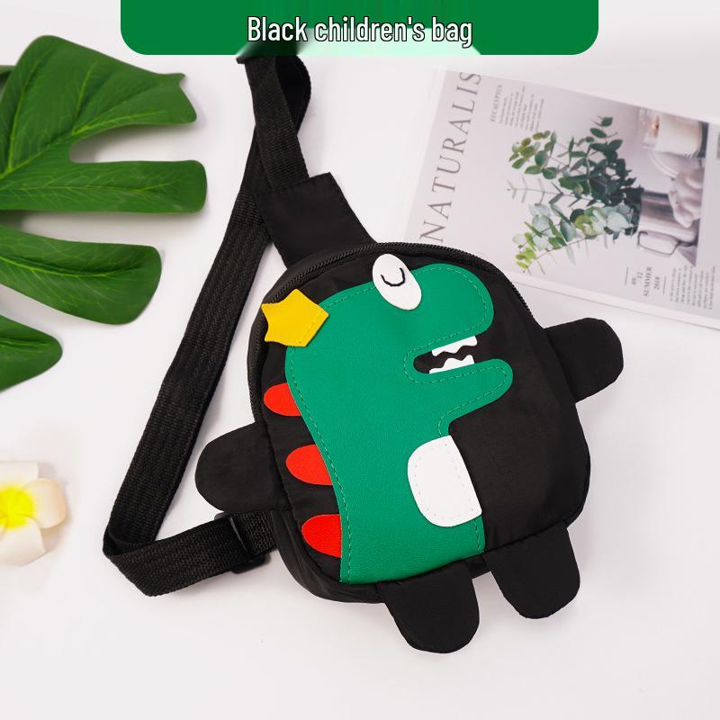 

Мультяшная детская сумка кроссбоди с динозавром - Милая сумка на одно плечо для малышей для школы чёрный