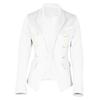 Frauen Herbst Einfarbig Schlank Mantel Anzug Jacke Zweireiher Business Blazer