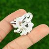 Gift For Women Promise Adjustable Ring 925 Silver Natural Silver Leaf Jasper