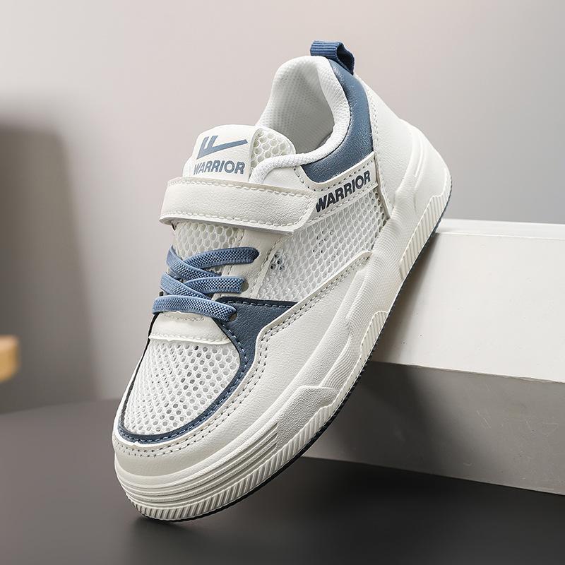 

Мальчиковые маленькие белые туфли дышащие весна и осень 2025 кеды детские сетчатые туфли туфли для девочек спортивная обувь застежка-липучка лист для регулировки 37