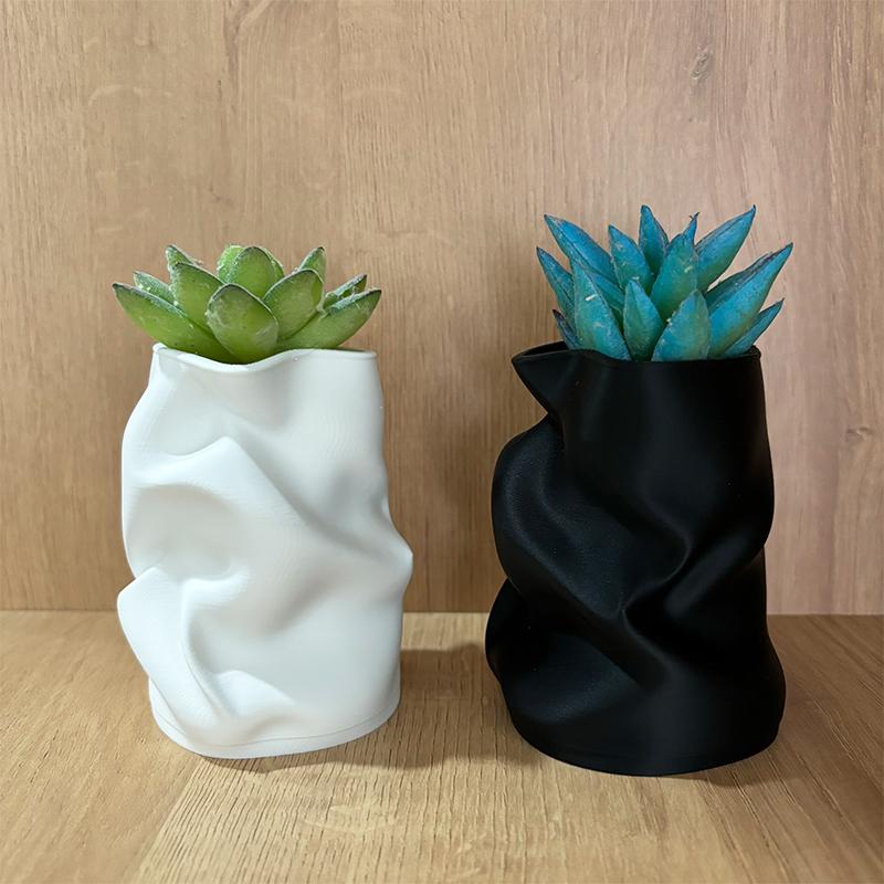 Irregular Art Vase Hydroponic Vase Desktop Ornament Plastic Flower Pot Home Garden Decoration
