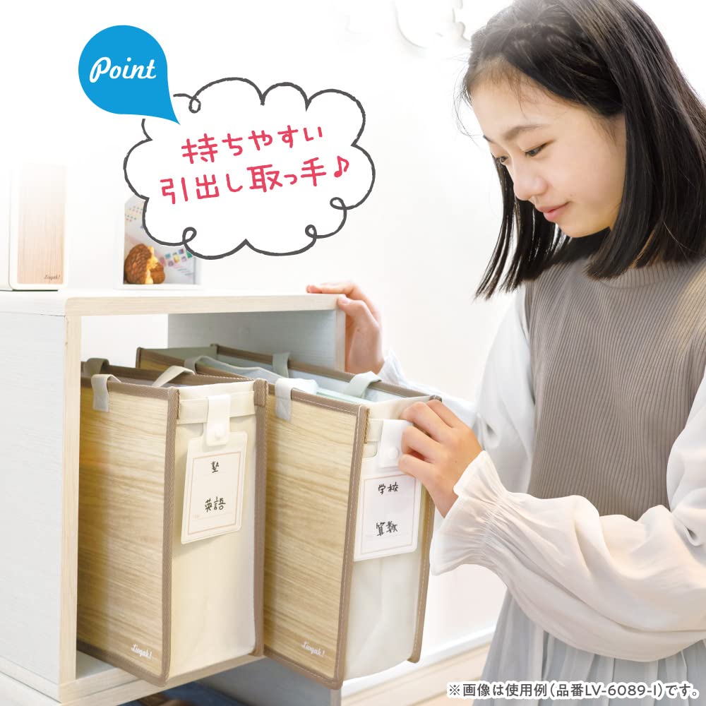 Sonic Storage LibiGaku Smooth Study with Tag Bag, Bag, Ivory, LV-6089-I,