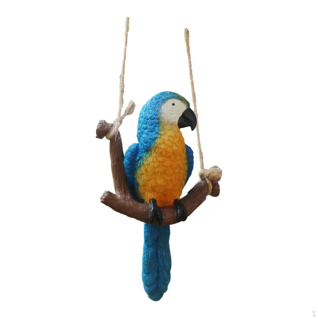 Collectible Garden Bird Statue Parrot Figurine for Home and Yard Decor