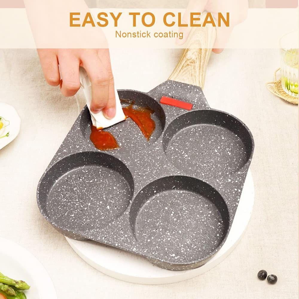 Non-stick Fried Egg Pan Four-Cup Divided Egg Skillet Burger Maker  Swedish Pancake