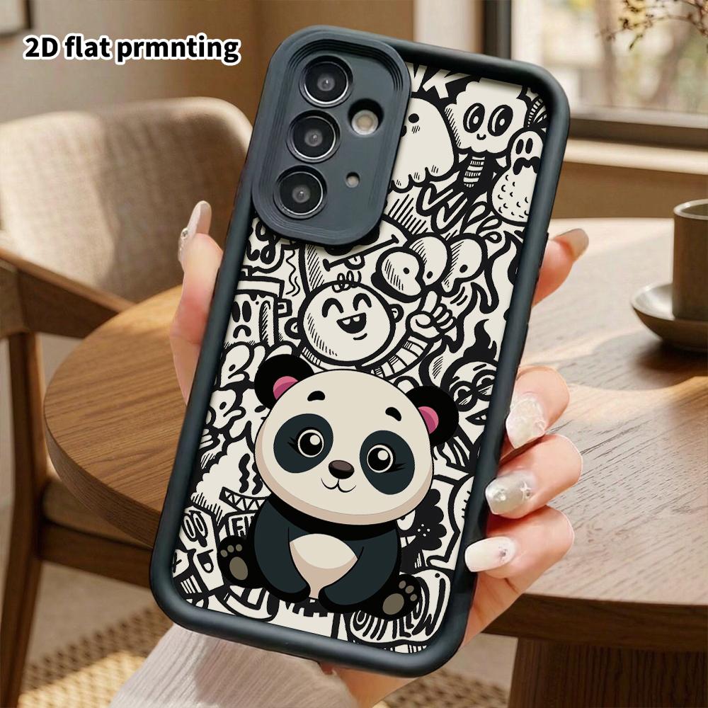 Phone Case: 2D Flat Samsung Galaxy A34 A35 M05 M06 S20 S22 S21 FE Plus 5G Protective Case, Panda, Christmas and Halloween Gift