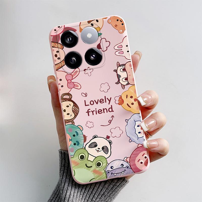 For Xiaomi Mi 14T Pro Case Cute Cartoon Cat Dog Fox Painted Cover Silicone Phone Case For Xiaomi 14T Pro 14TPro Mi14T Soft Funda