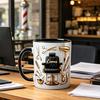 Personalisierte Friseur Tasse Keramik 330ml Friseur Kaffeetasse mit Gold
