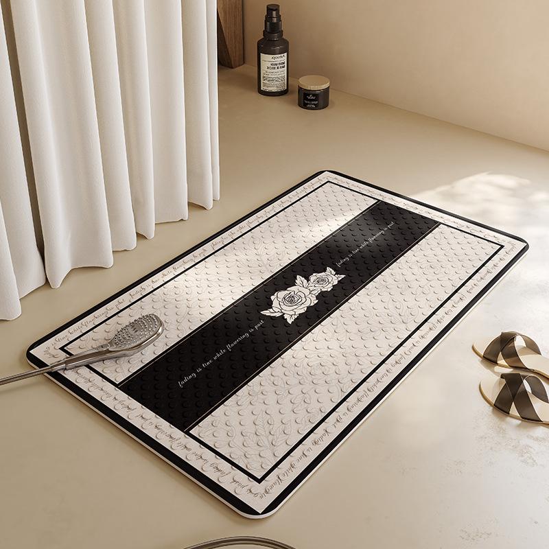 Retro Style Anti-slip Suction Cup Floor Mat for Children  Elderly and Pregnant Women  Bathroom Bathroom  Anti-slip Suction Cup Floor Mat for Bathing