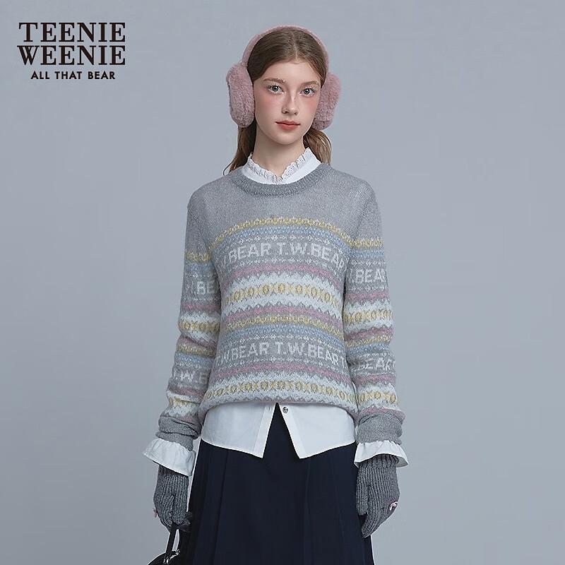 

Teenie Weenie Women s Mohair Blend Jacquard Sweater M