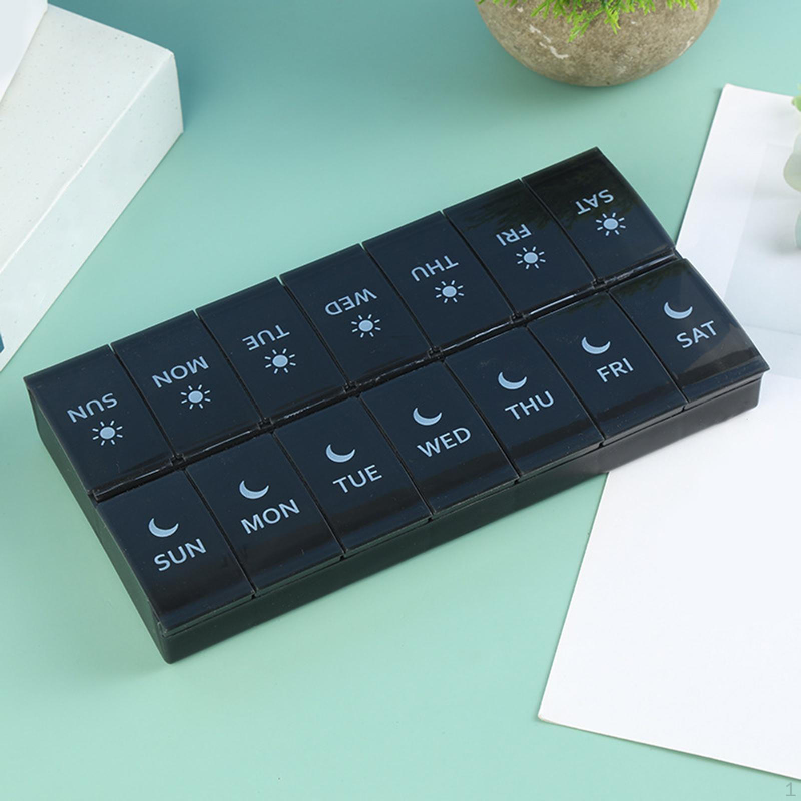 Органайзер Недельный Дозатор для Таблеток Кейс для Хранения для Black