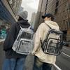 Schoolbag Transparent Jelly Bag Male High School College Student PVC Schoolbag Female 1011 New Backpack Large Capacity Waterproof Backpack