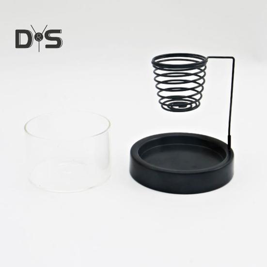 Palo-Santo-Halter, Räuchergefäß aus Metall und Glas zum Verbrennen von Palo Santo Salvia, leicht zu reinigender Räucherhalter mit rutschfester Basis für die Meditation