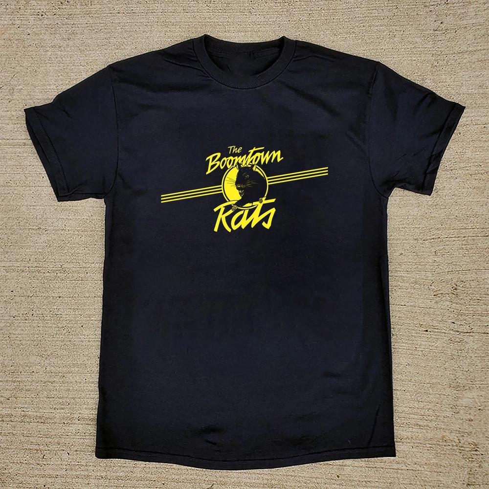The Boomtown Rats Logo Black T Shirt Full Size S5XL S