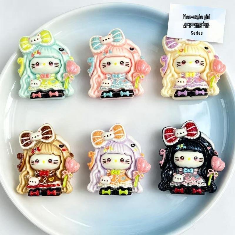 Resin Cartoon Flower Kit: DIY Stationery, Keychain, Hair Clip Accessories