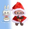 Red Bow Christmas Shawl Plush Pendant Clothing Clothes Ornament No Dolls