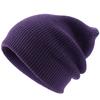 Purple color winter beanie caps manufacturer and supplier custom logo blank custom logo in stock beanies for sale