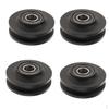 4x Silent Furniture Roller Wheels Door Hanging Track Hardware