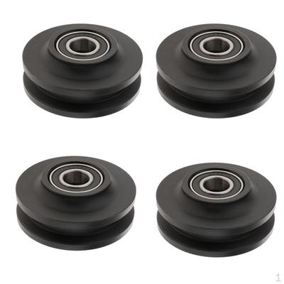 4x Silent Furniture Roller Wheels Door Hanging Track Hardware