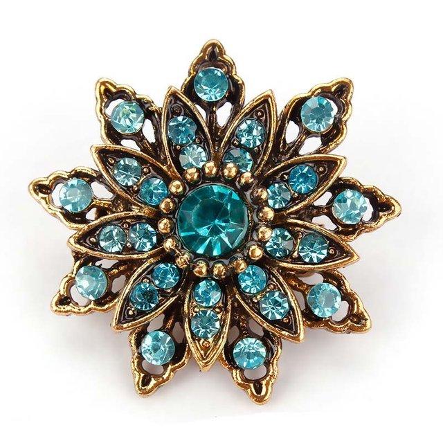 Baiduqiandu Brand Crystal Rhinestones Flower Pins And Brooches For Women Dress Party Or Diy Wedding Bouquets Jewelry