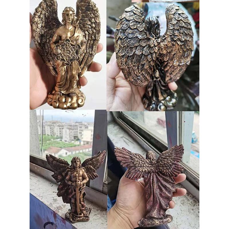 Talmudic Judaism Metatron Angel Holding Sacred Flower Of Life Geometric Statue