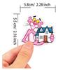 Pink Panther Glossy Stickers: 60 Sheets - Korean Cartoon Decals for Suitcase, Laptop, Motorcycle