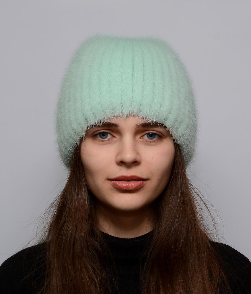 Cappelli di pelliccia lavorati a maglia invernali, cappello di pelliccia di  visone lavorato a maglia da