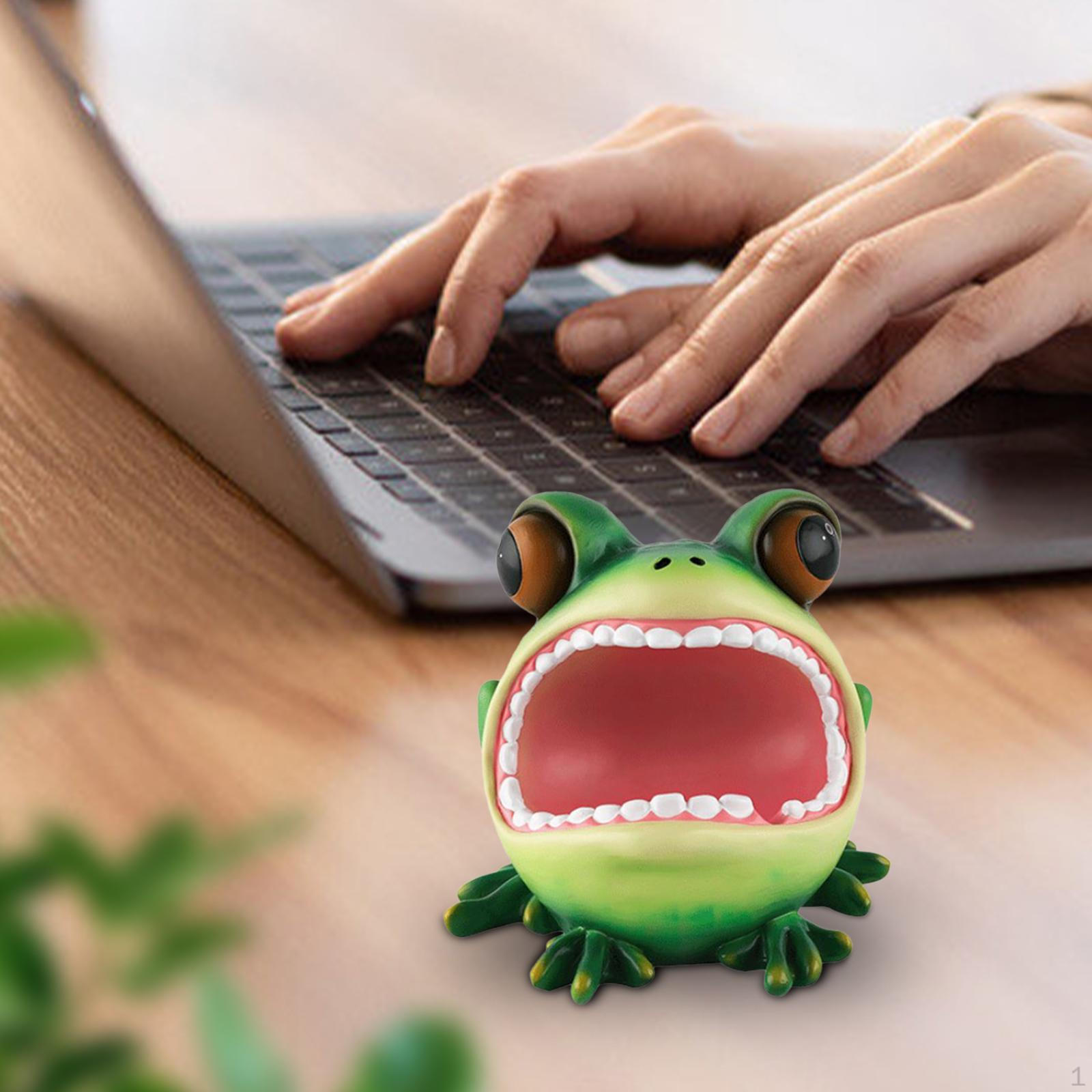 

Контейнер для хранения пепла, держатель в форме мультяшной лягушки, украшение для дома 10,5 см x 9,5 см x 8,5 см 10.5cmx9.5cmx8.5cm