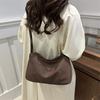 Large Capacity Trendy Fall Fashion Minimalist Design Stylish Pillow Bag For Daily Use In Black Brown And Coffee Colors