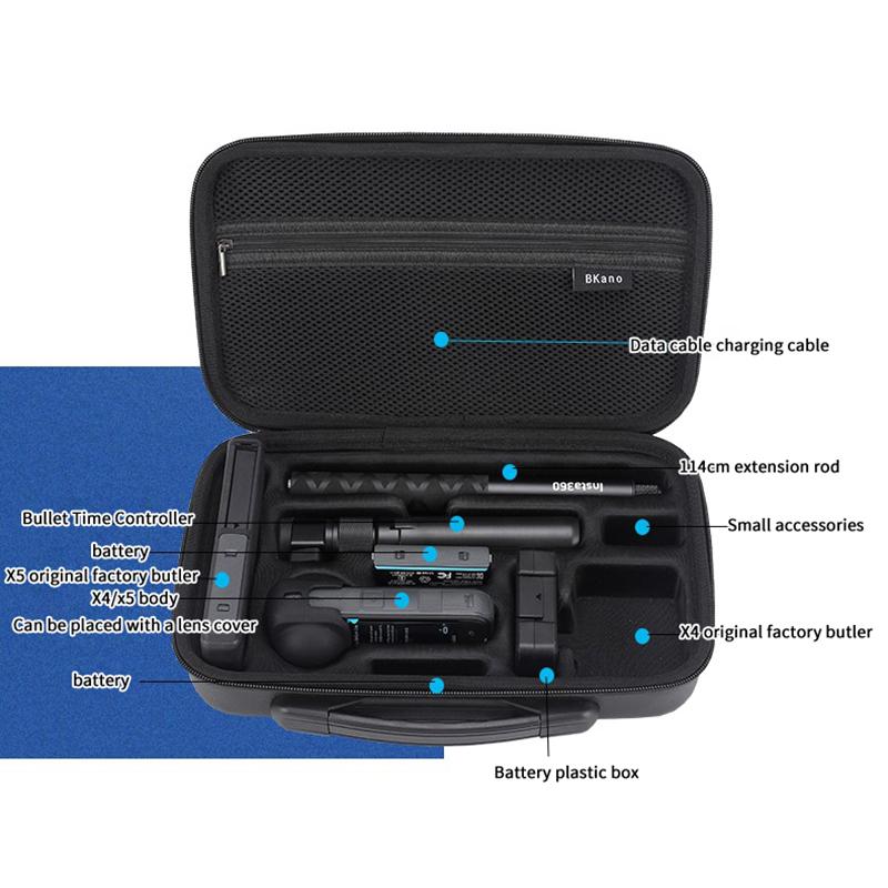 Box For Insta360 X5 X4 Camera Carrying Case Portable Storage Bag Protective Case For Insta360 X4 Action Camera Accessories