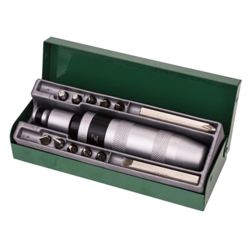 Krovat 13-Piece Shock Driver and Impact Driver Set with Case, Hammer, Bits, and Case for Rust Removal, Destroying, Stripping, and Breaking Screws and