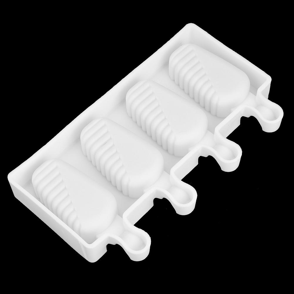 Rectangular Silicone Ice Cream Molds Set Homemade Ice Cream Maker Kitchen DIY Tool
